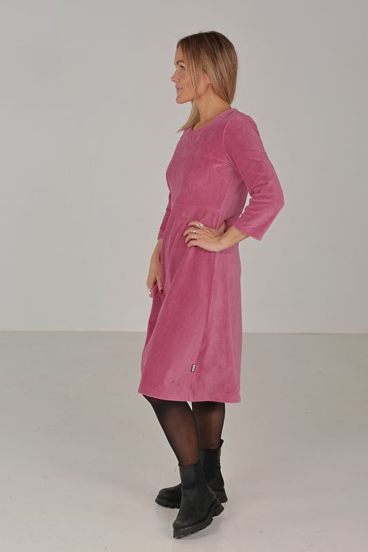 Elli klänning babycord dusty pink