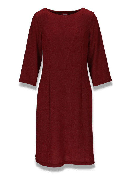 Huvudbild Biten burgundy glitterklänning 