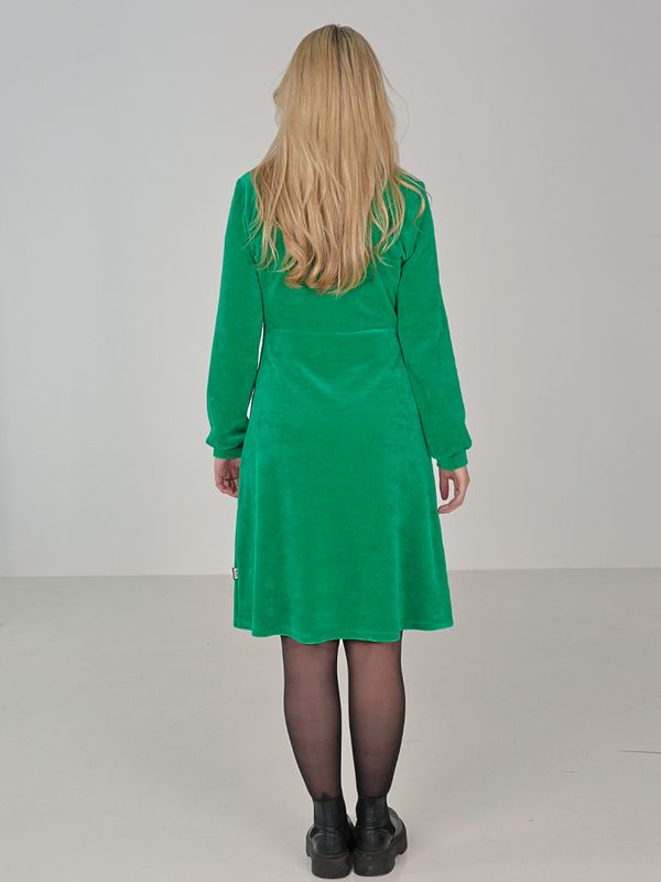 Janka grön velourklänning
