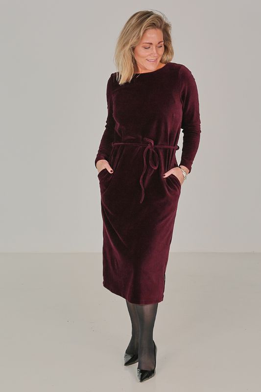 Chloe burgundy klänning