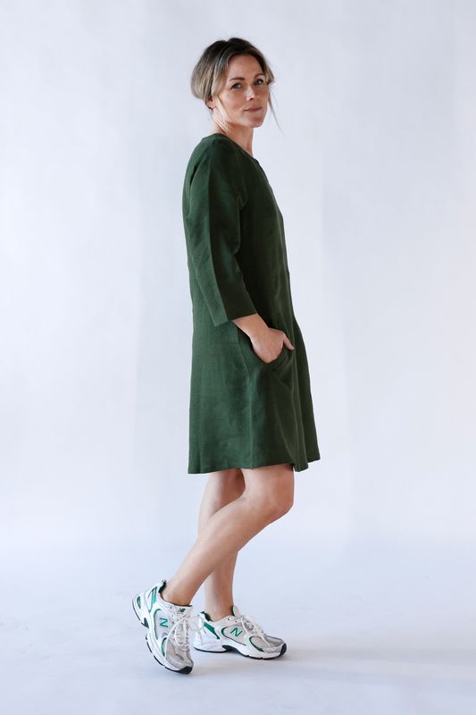 Josefina kombo grön linne klänning