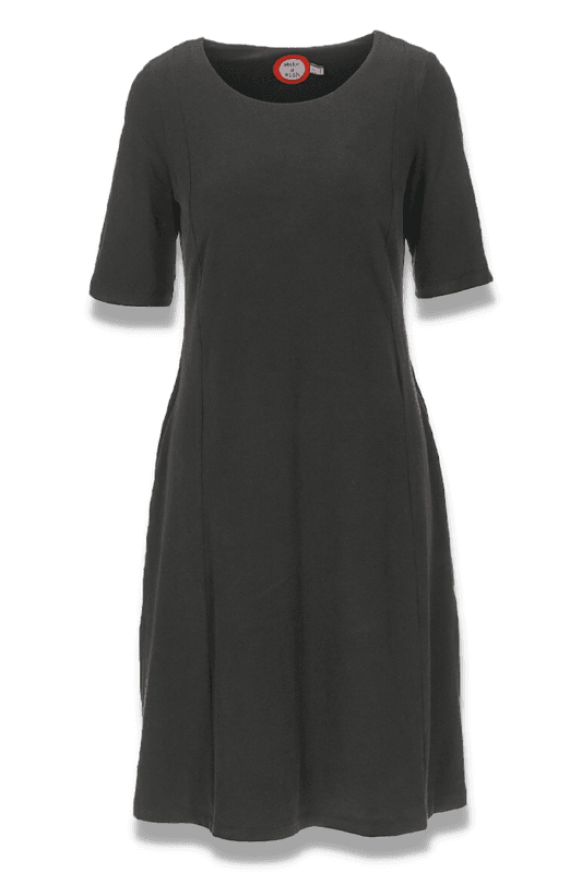 Sara svart bambus klänning 