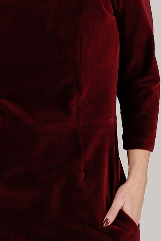 Annelise burgundy babycord klänning