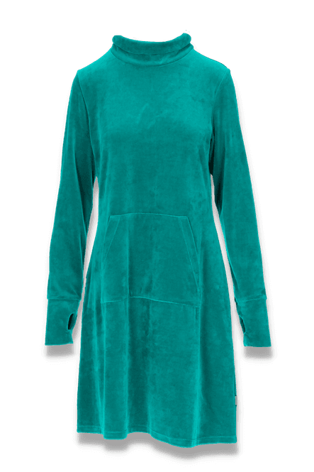 Huvudbild Lilli ocean grön velourklänning