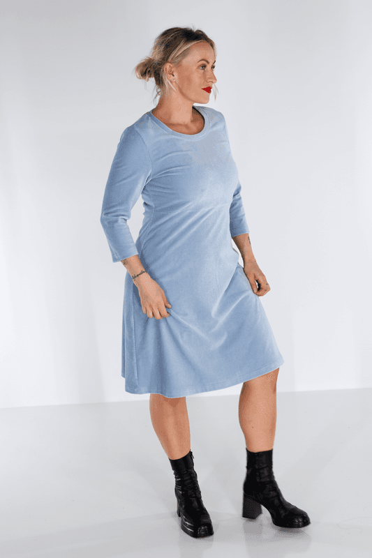 Elli pastell blå klänningbabycord 