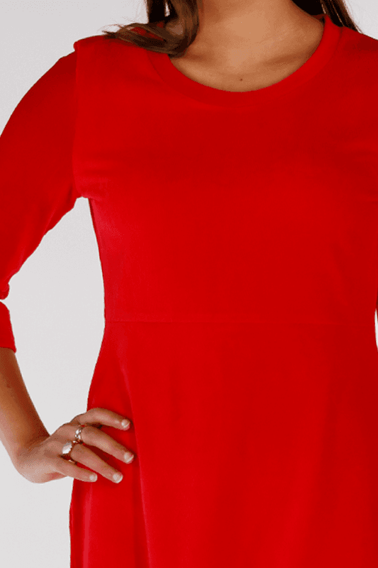 Elli klänning babycord röd