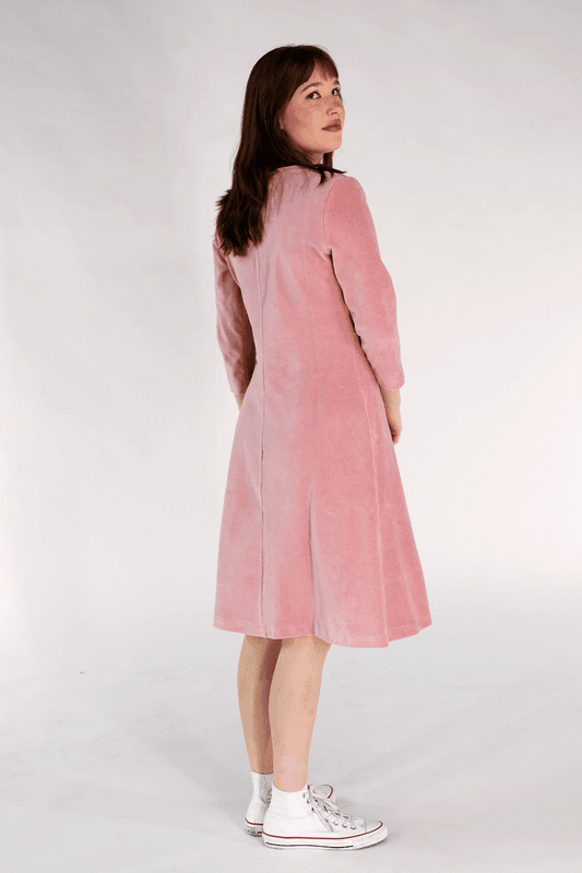 Elli klänning babycord old rose