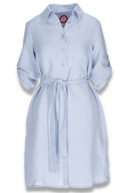 Huvudbild Fay himmelsblå skjortklänning i linne