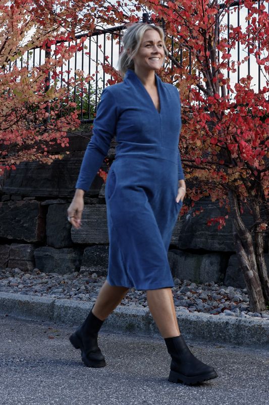 Elsi dusty blue basklänning