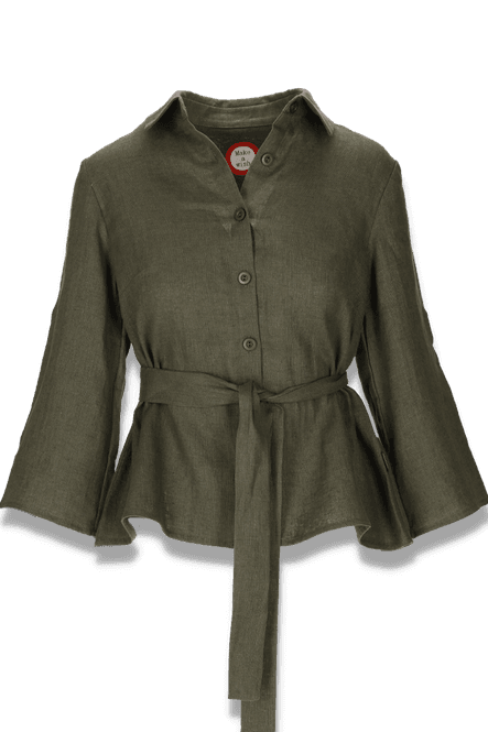 Huvudbild Linn khaki linneskjorta