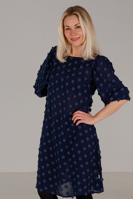 Janny blå festklänning 