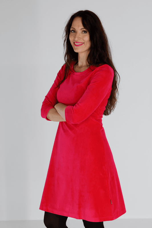 Elli klänning babycord pink