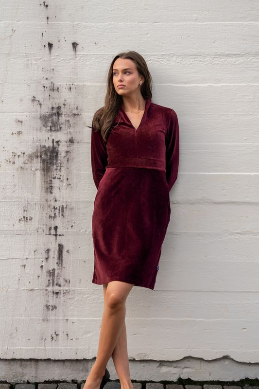 Elsi burgundy basklänning