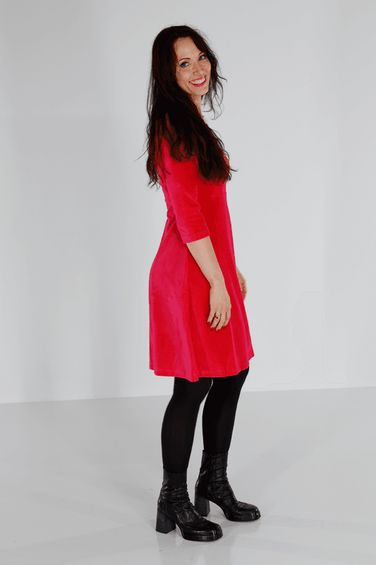 Elli klänning babycord pink